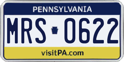 PA license plate MRS0622