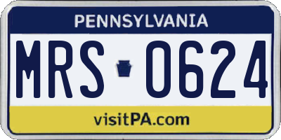 PA license plate MRS0624