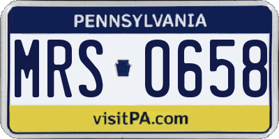 PA license plate MRS0658