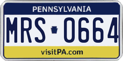 PA license plate MRS0664