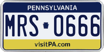 PA license plate MRS0666