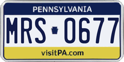 PA license plate MRS0677
