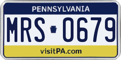 PA license plate MRS0679