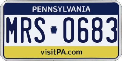 PA license plate MRS0683