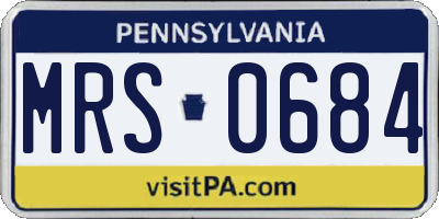 PA license plate MRS0684