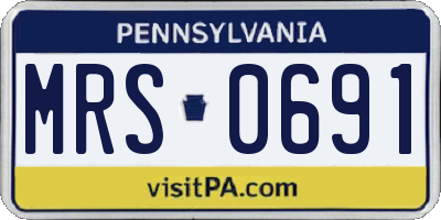 PA license plate MRS0691