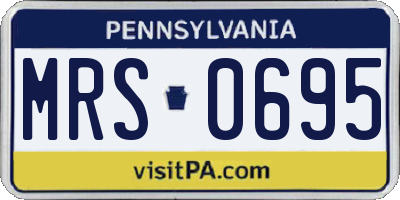 PA license plate MRS0695