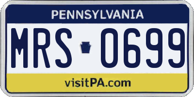 PA license plate MRS0699