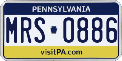 PA license plate MRS0886