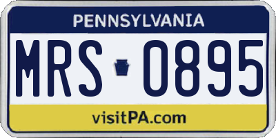 PA license plate MRS0895
