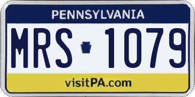 PA license plate MRS1079