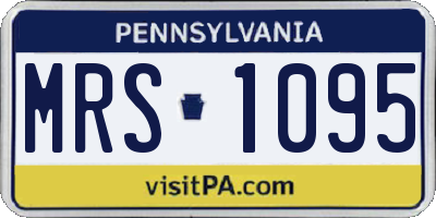 PA license plate MRS1095