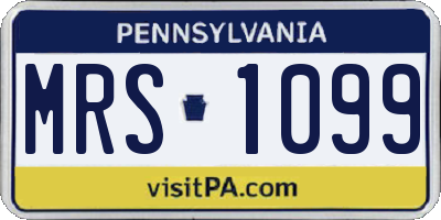 PA license plate MRS1099
