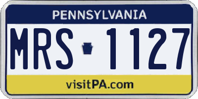 PA license plate MRS1127