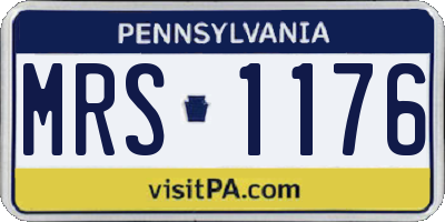 PA license plate MRS1176