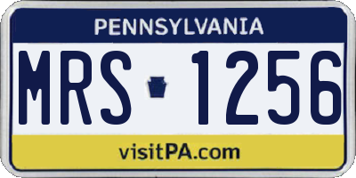 PA license plate MRS1256