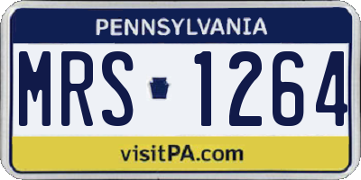 PA license plate MRS1264