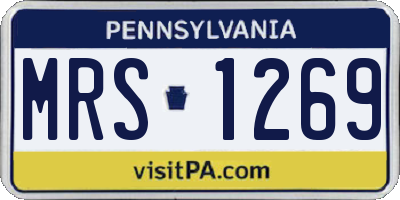 PA license plate MRS1269