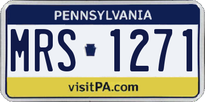 PA license plate MRS1271