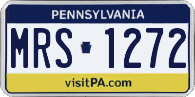 PA license plate MRS1272