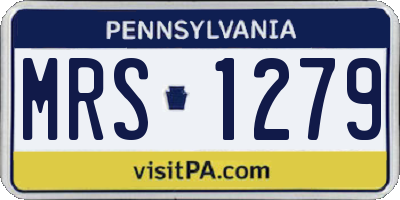 PA license plate MRS1279