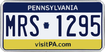 PA license plate MRS1295