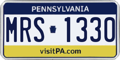 PA license plate MRS1330