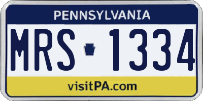 PA license plate MRS1334
