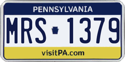PA license plate MRS1379