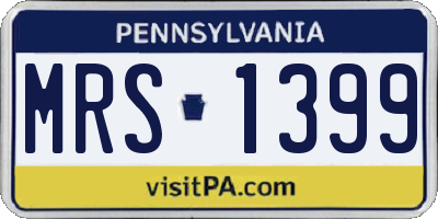 PA license plate MRS1399