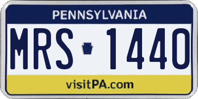 PA license plate MRS1440