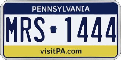 PA license plate MRS1444
