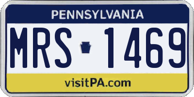 PA license plate MRS1469