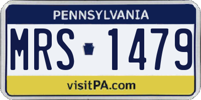 PA license plate MRS1479