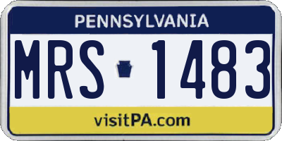 PA license plate MRS1483
