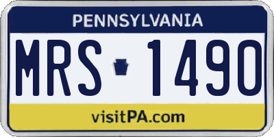 PA license plate MRS1490