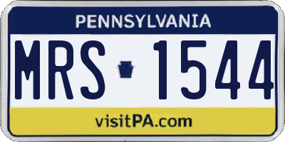 PA license plate MRS1544