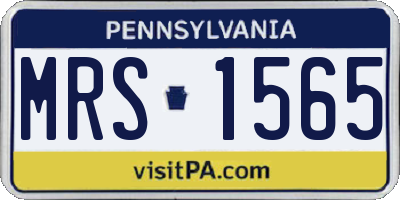 PA license plate MRS1565