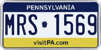 PA license plate MRS1569