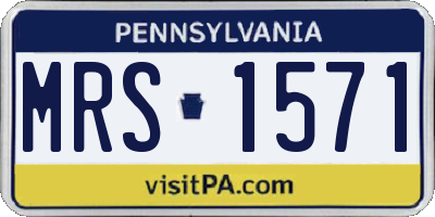 PA license plate MRS1571