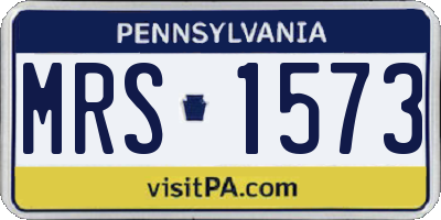 PA license plate MRS1573