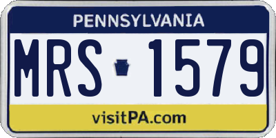 PA license plate MRS1579
