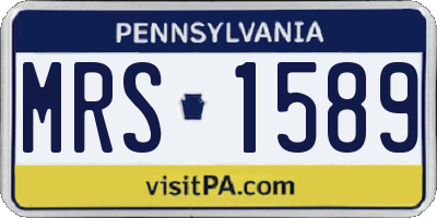 PA license plate MRS1589