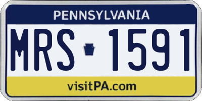 PA license plate MRS1591