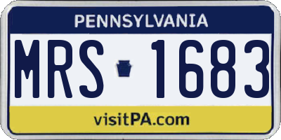 PA license plate MRS1683
