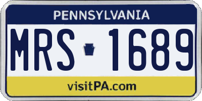 PA license plate MRS1689