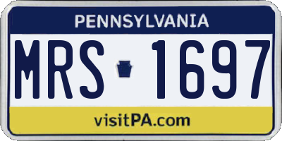 PA license plate MRS1697