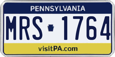 PA license plate MRS1764
