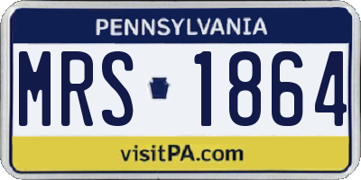 PA license plate MRS1864