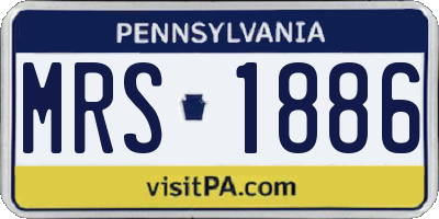 PA license plate MRS1886